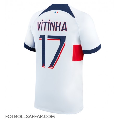 Paris Saint-Germain Vitinha Ferreira #17 Bortatröja 2023-24 Kortärmad
